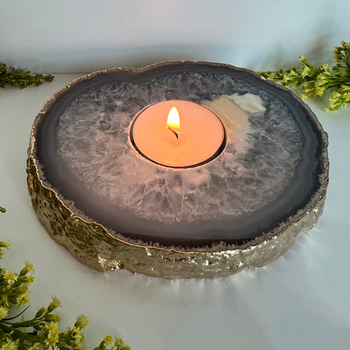 AGATE CANDLE HOLDER #1