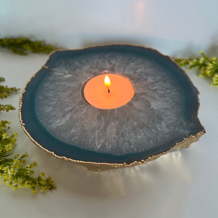 AGATE CANDLE HOLDER #2
