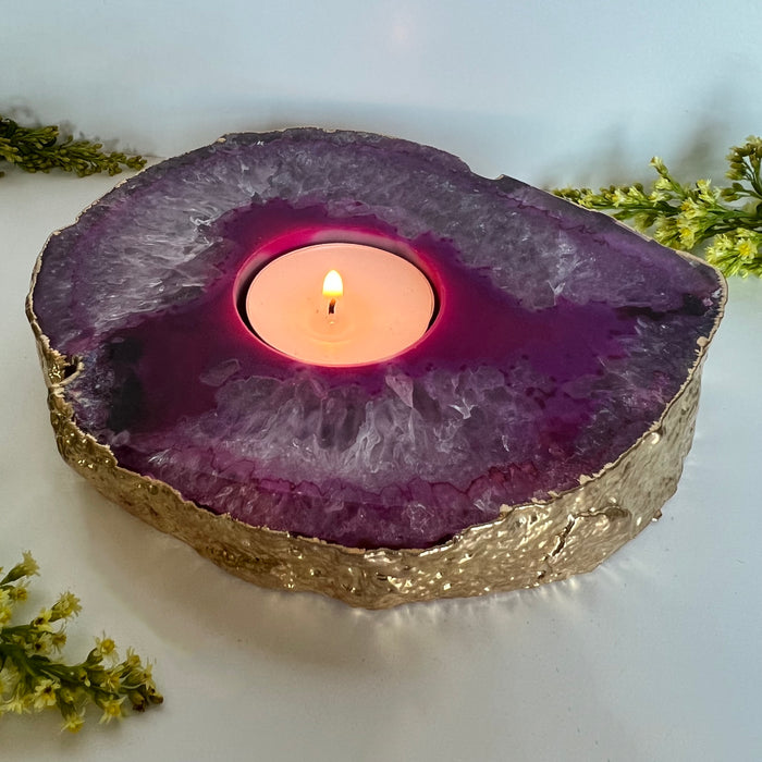 AGATE CANDLE HOLDER #3