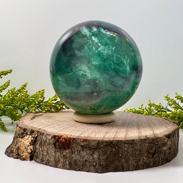 RAINBOW FLUORITE SPHERE