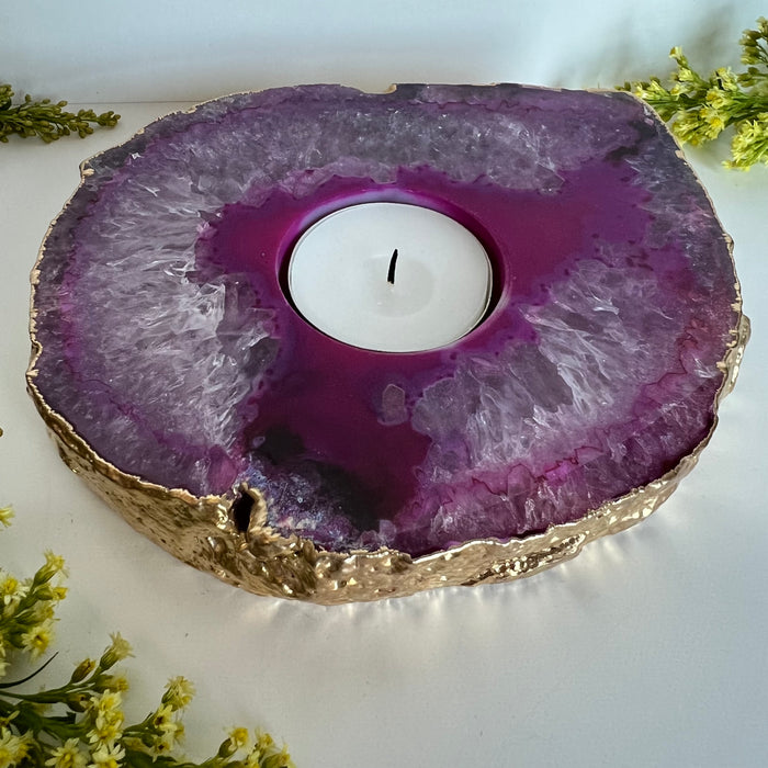 AGATE CANDLE HOLDER #3