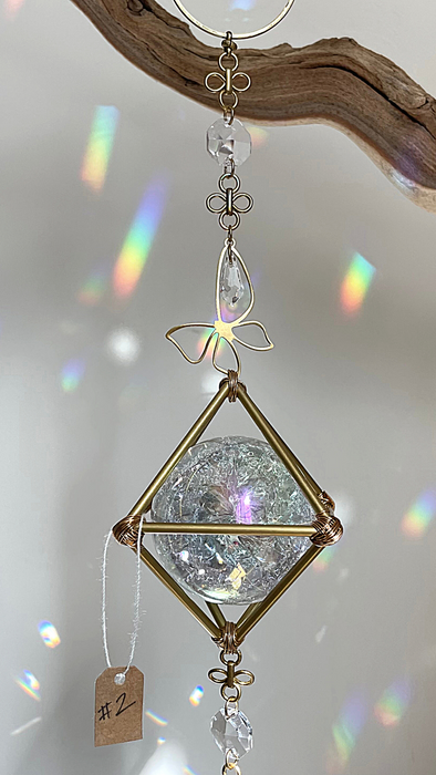 AURA CRACKLE SPHERE SUN CATCHER #2