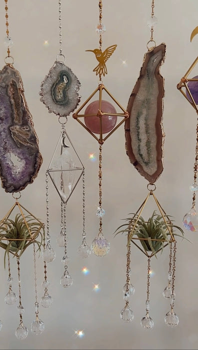 SLICED GEODE SUN CATCHER + GOLD