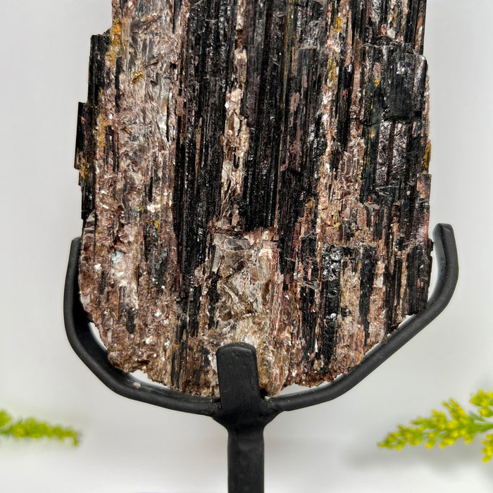 BLACK TOURMALINE + METAL STAND #2