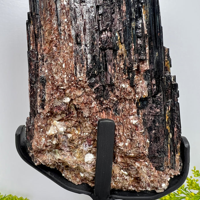 BLACK TOURMALINE + METAL STAND #2