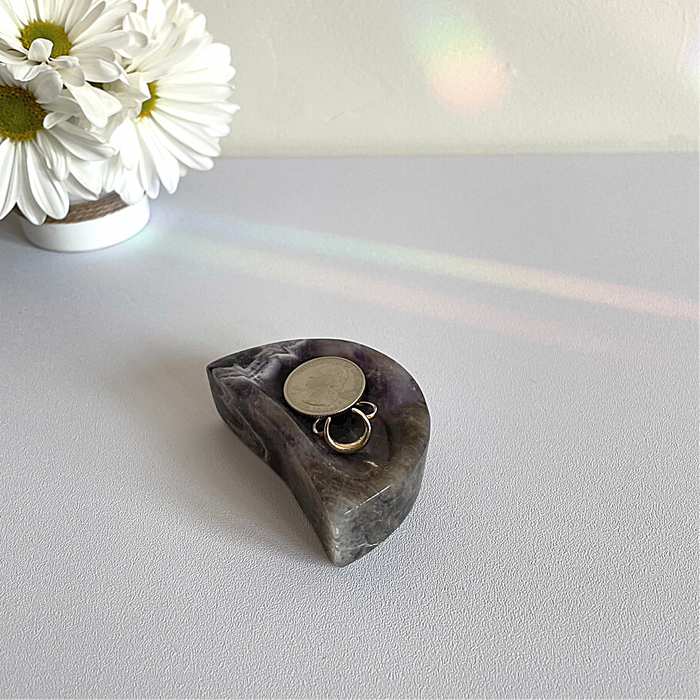 CHEVRON AMETHYST BOWL + MINI MOON