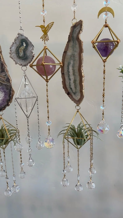 SLICED GEODE SUN CATCHER + GOLD