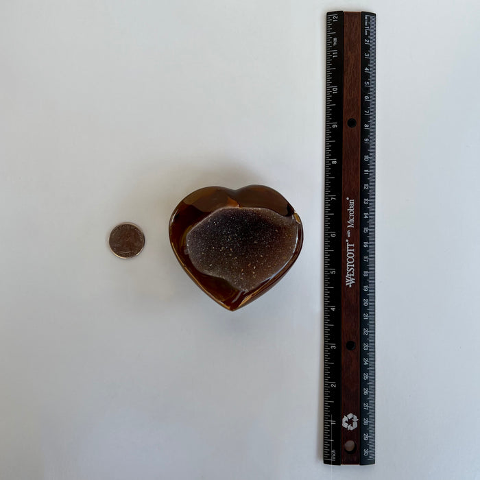 AGATE DRUZY HEART #2