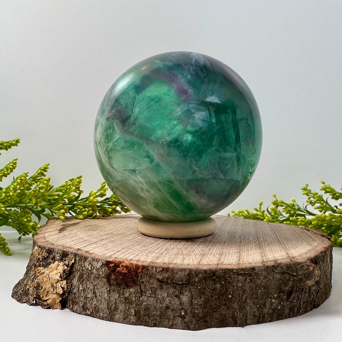 RAINBOW FLUORITE SPHERE