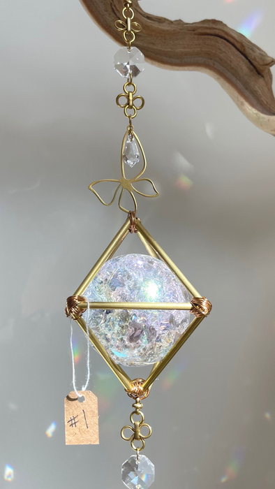 AURA CRACKLE SPHERE SUN CATCHER #1