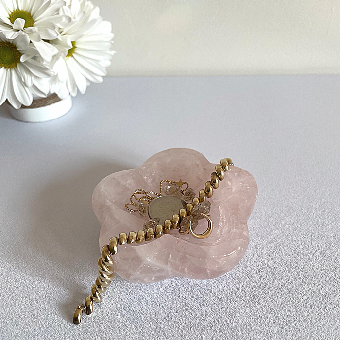 ROSE QUARTZ BOWL + FLOWER #1