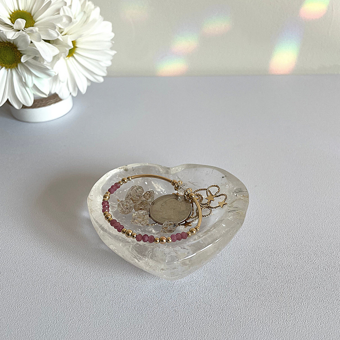 CLEAR QUARTZ BOWL + HEART #2