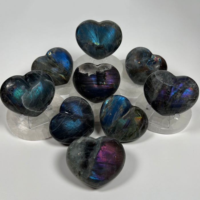 LABRADORITE + PUFFY HEART