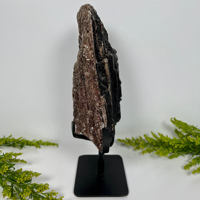 BLACK TOURMALINE + METAL STAND #1