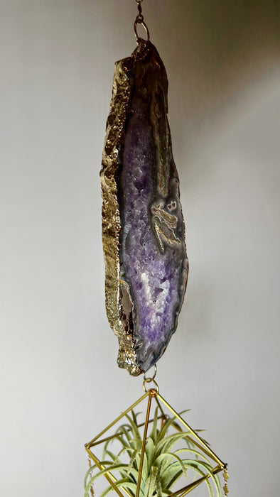 SLICED AMETHYST GEODE SUN CATCHER + GOLD