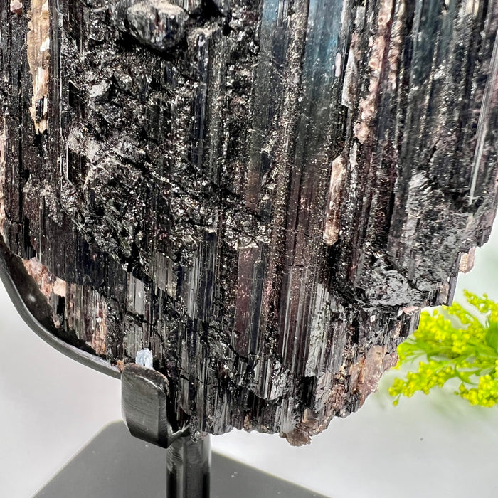 BLACK TOURMALINE + METAL STAND #1