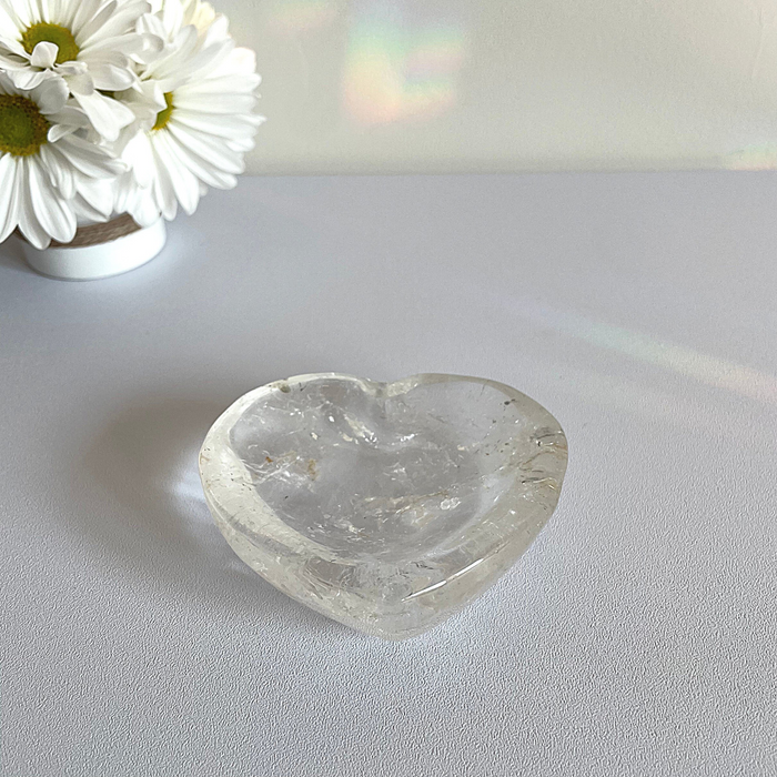 CLEAR QUARTZ BOWL + HEART #2