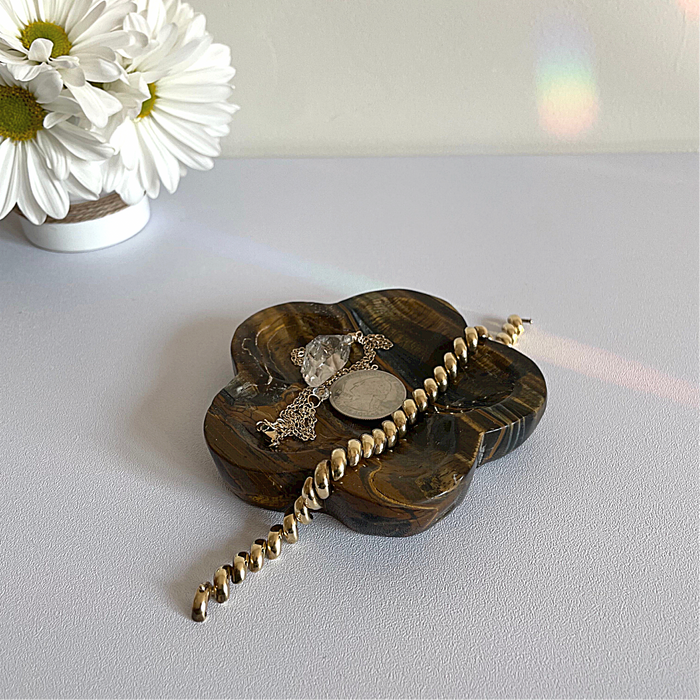 TIGER'S EYE BOWL + FLOWER #2