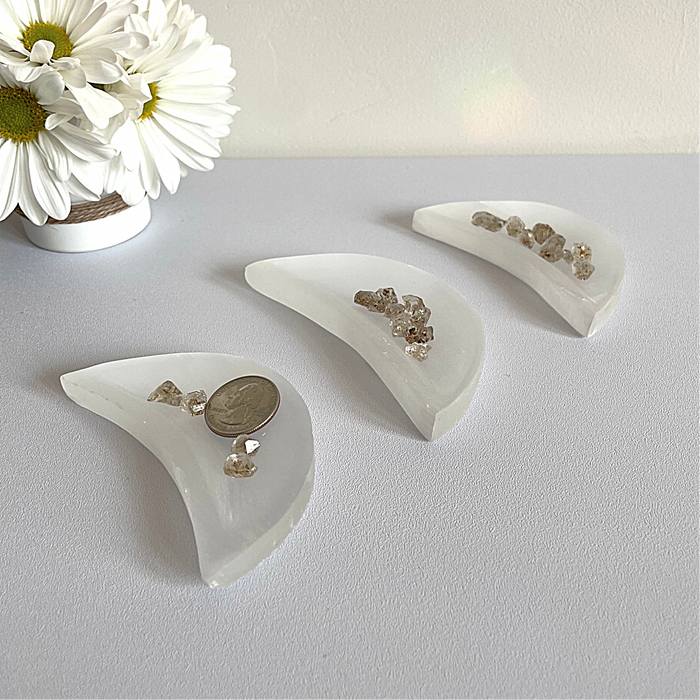 SELENITE BOWL + MOON + SMALL