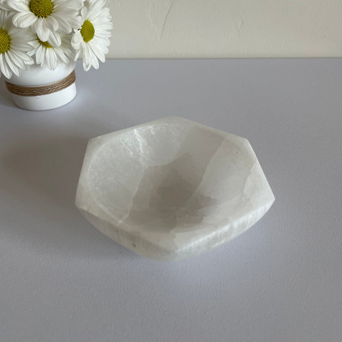 SELENITE BOWL + HEXAGON