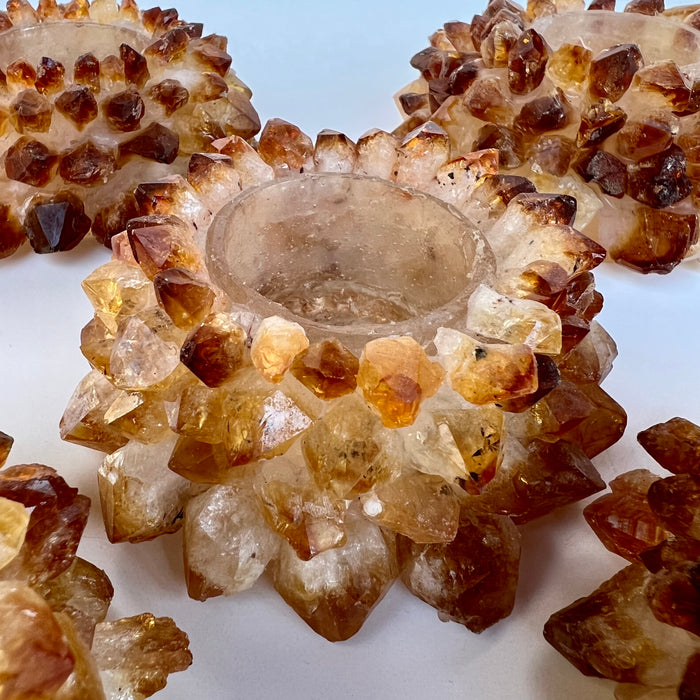 CITRINE POINT CANDLE HOLDER + SMALL