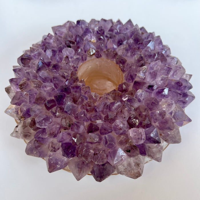 AMETHYST POINT CANDLE HOLDER + LARGE