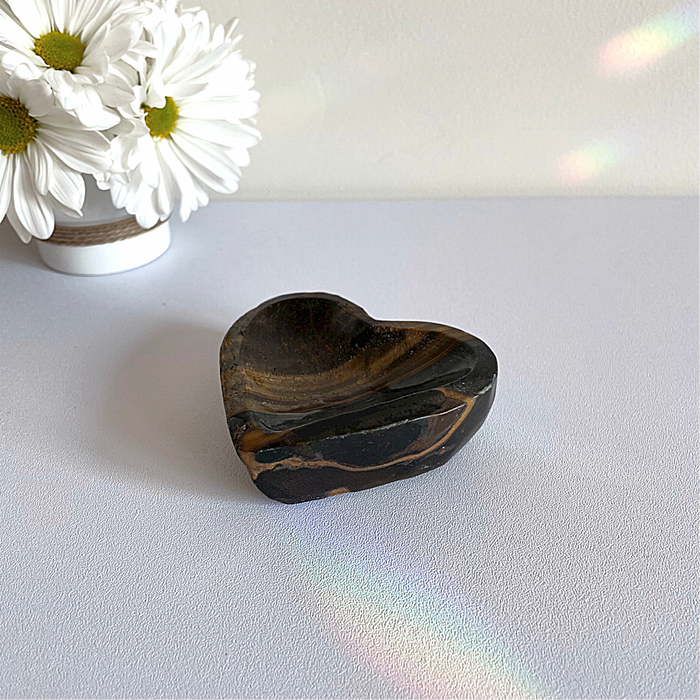 TIGER'S EYE BOWL + HEART