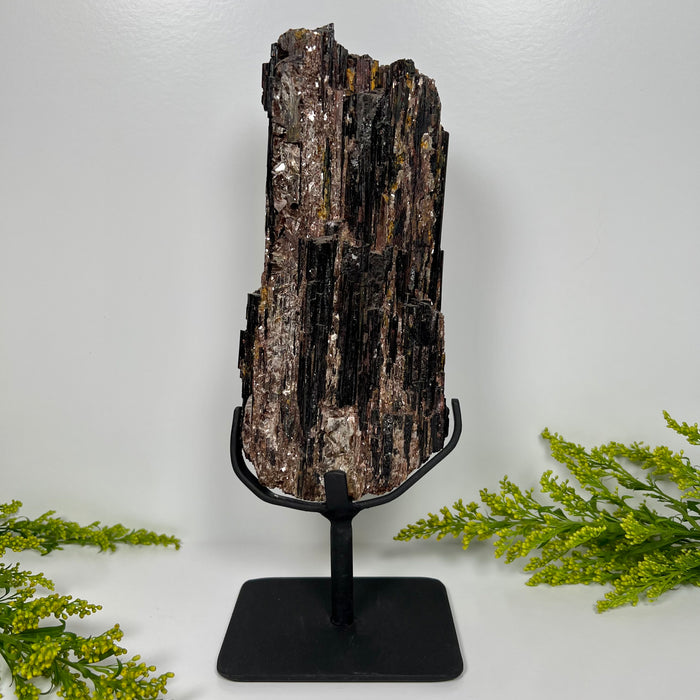 BLACK TOURMALINE + METAL STAND #2