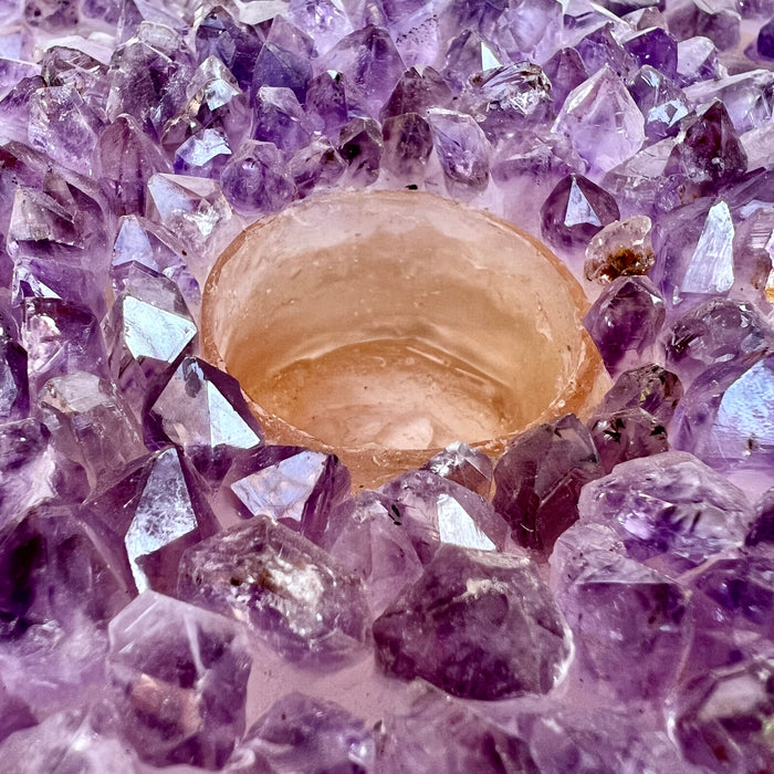 AMETHYST POINT CANDLE HOLDER + LARGE