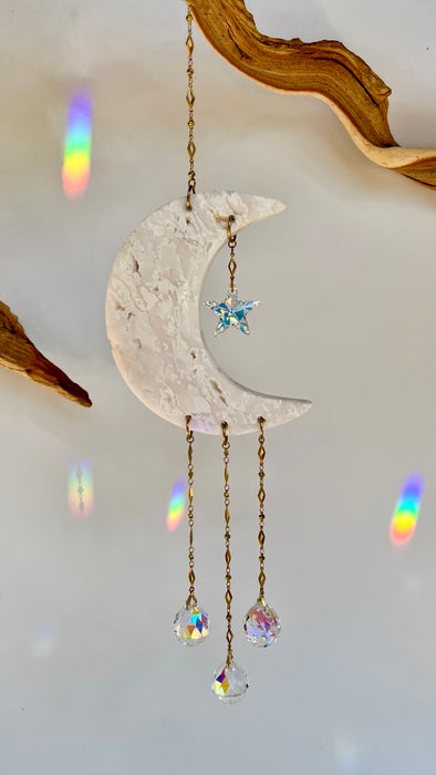 AGATE SUN CATCHER + MOON #5