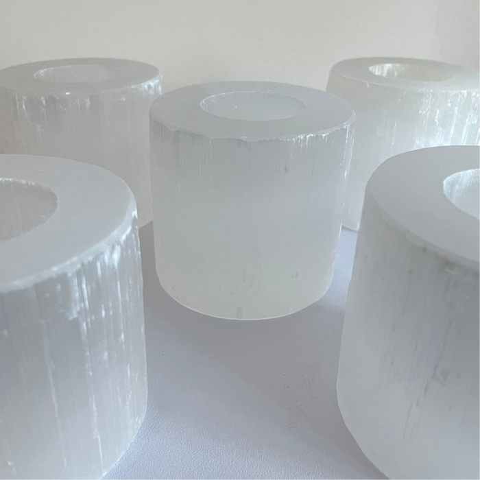 SELENITE CANDLE HOLDER