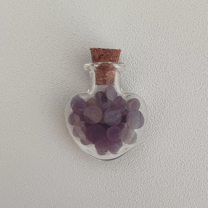 GRAPE AGATE + MINI HEART