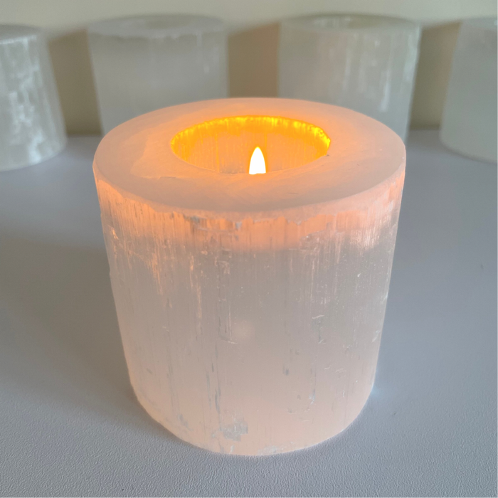 SELENITE CANDLE HOLDER