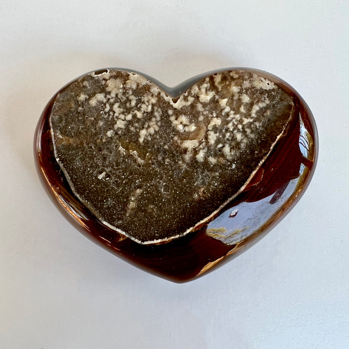 AGATE DRUZY HEART #1