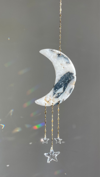 AGATE SUN CATCHER + MOON #1